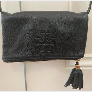 Black Leather Tory Burch Crossbody